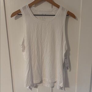 FLX Relaxed Fit White Sleeveless Top NWT